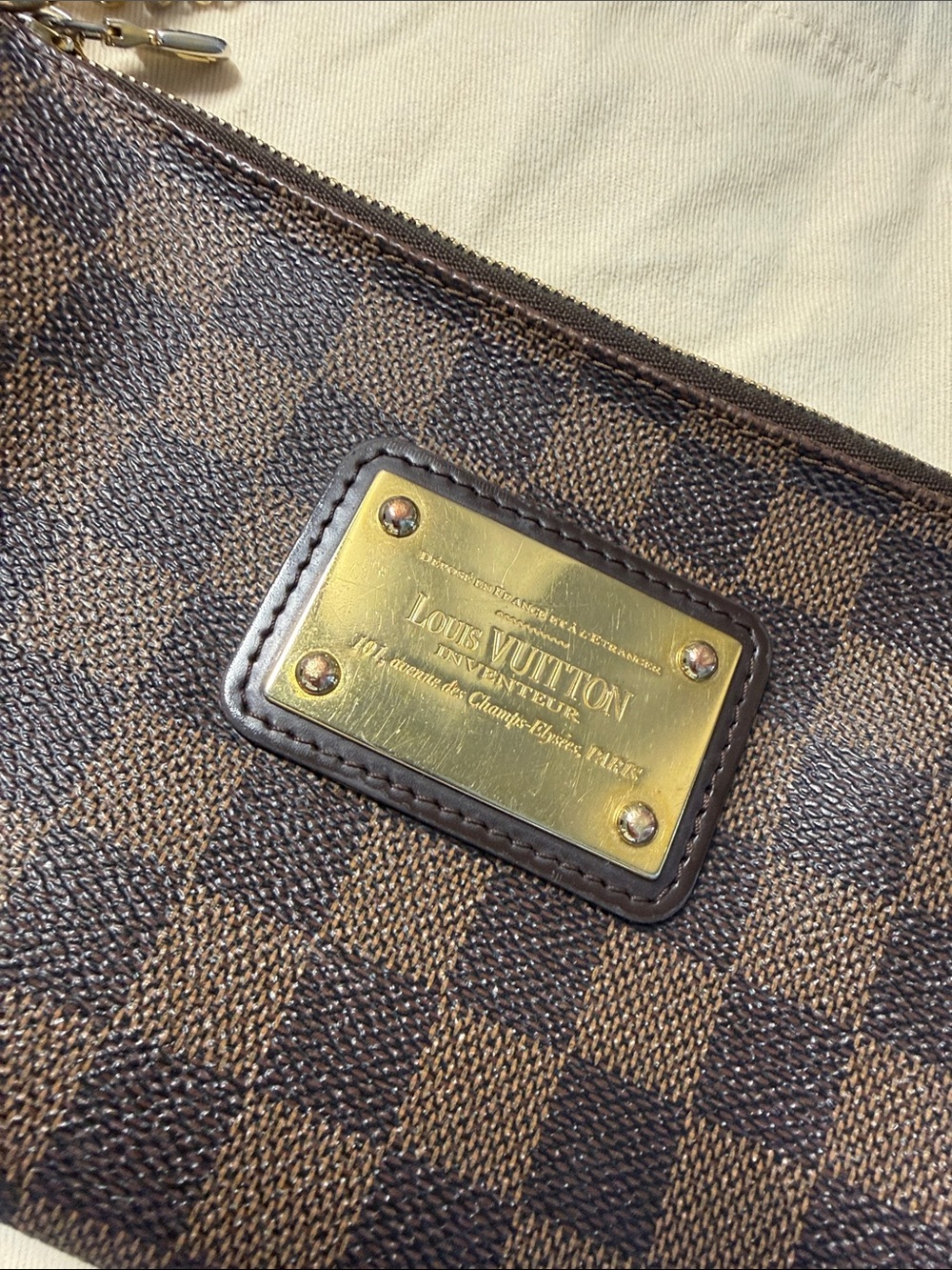 Louis Vuitton Brown Damier Eva Clutch and Crossbody - Picture 2 of 12